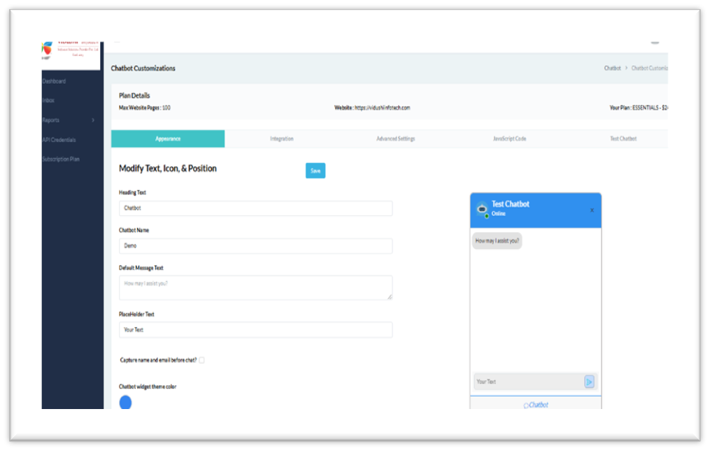 Chatbot customization Chatbot customization